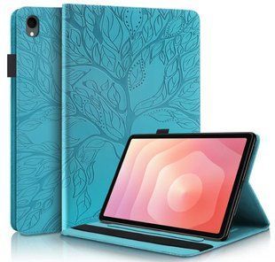 Чехол книжка Wood Book на планшет Samsung Galaxy Tab S11 (11") / голубой 100841 фото