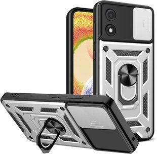PC + TPU чехол Camshield armor для Motorola Moto G04 / серебристый 095726 фото
