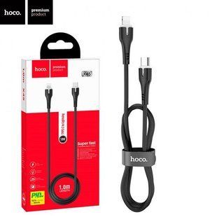 USB кабель Hoco X45 Surplus Type-C to Lightning (1m) чорний 84981 фото