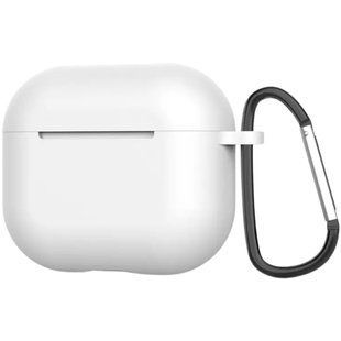 Силіконовий чохол із карабіном для AirPods 3 (2021) (на аїрбос 3) білий 084913 фото