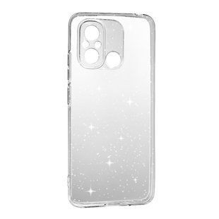 Чехол силиконовый прозрачный для Xiaomi Redmi 12C (на редми 12ц) с блестками 088226 фото