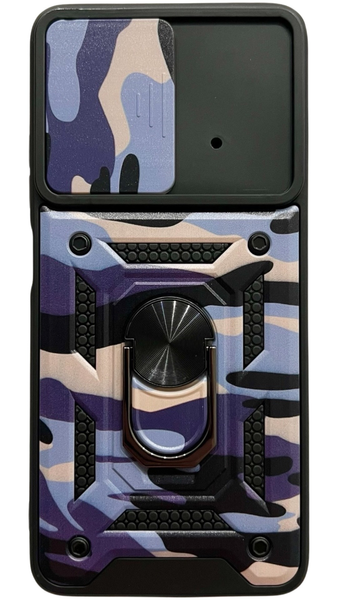 PC + TPU чехол Camo на Poco X4 Pro 5G (на поко х4 про) фиолетовый 086219 фото
