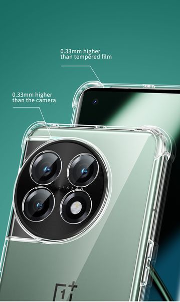 Чехол WXD силиконовый противоударный для OnePlus 11R / прозрачный 089744 фото