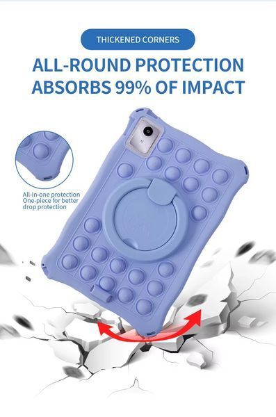 Чехол Pop it case на планшет Xiaoxin Pad 2024 (11") / colorful light blue 098387 фото