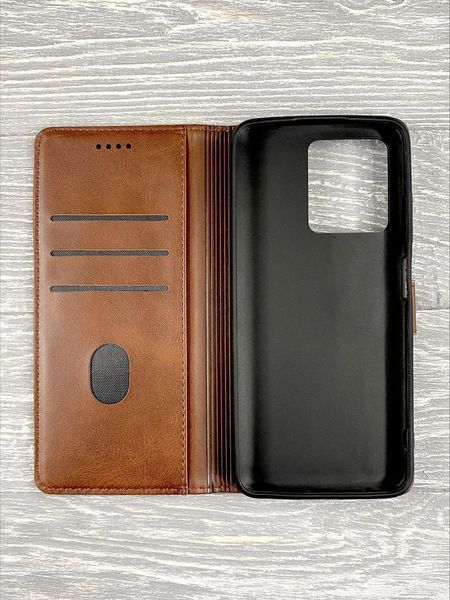 Кожаный чехол книжка Retro на ZTE Blade V30 (на зте блейд в30) темно-коричневый 084507 фото