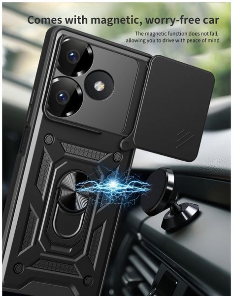 PC + TPU чехол Camshield Armor для Xiaomi Redmi 13 (4G) / синий 097536 фото