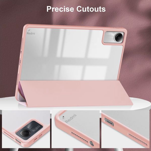 Чехол книжка Marble case на планшет Xiaomi Redmi Pad SE (11") / розовый 098821 фото