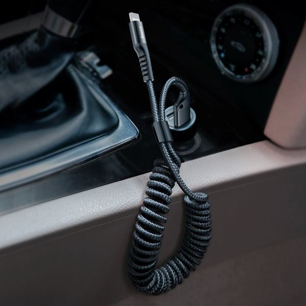 USB кабель Baseus Fish Eye Spring Data Lightning Cable 2A (1m) 80638 фото
