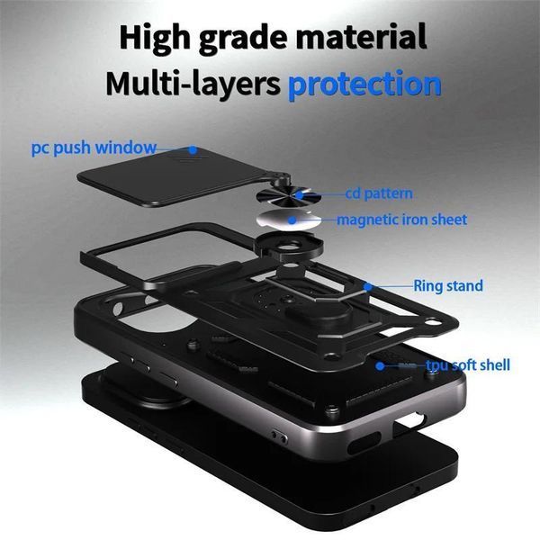 PC + TPU чехол Camshield Armor для Poco F7 Ultra / синий 099772 фото