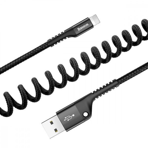 USB кабель Baseus Fish Eye Spring Data Lightning Cable 2A (1m) 80638 фото