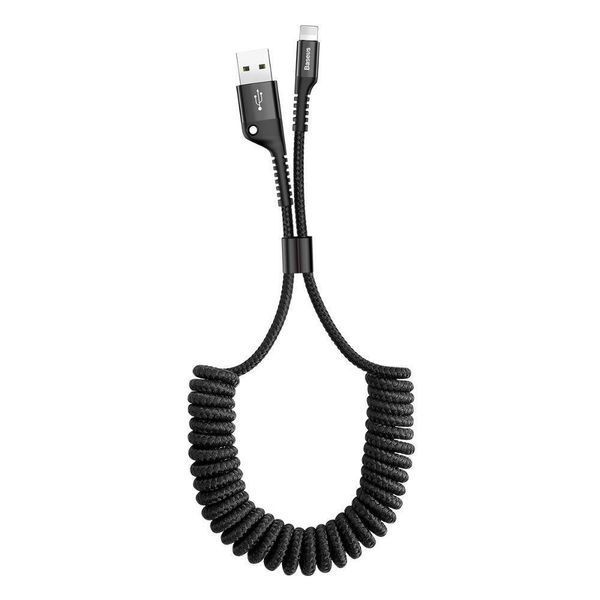 USB кабель Baseus Fish Eye Spring Data Lightning Cable 2A (1m) 80638 фото