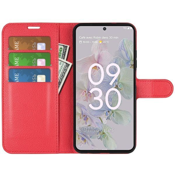 Чехол книжка Lichee для Google Pixel 6a красный 089842 фото