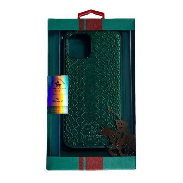 Чохол силіконовий Santa Barbara Snake для iPhone 15 зелений 092550 фото