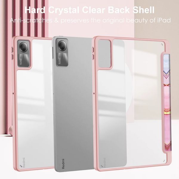 Чехол книжка Marble case на планшет Xiaomi Redmi Pad SE (11") / розовый 098821 фото