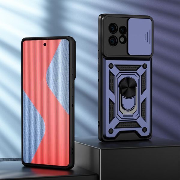 PC + TPU чохол Camshield armor для Motorola Edge 40 Pro / синій 092050 фото