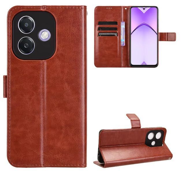 Чохол книжка Book case для OPPO A3x (4G) / коричневий 201725 фото