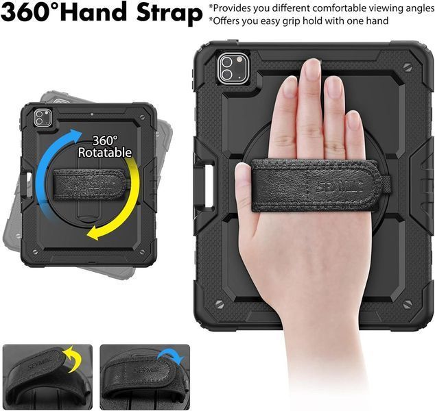 PC + TPU чехол Armor Cover Tablet на iPad AIR 5 10.9" (2022) / черный 200880 фото