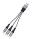 Универсальный кабель HOCO X47 3in1 на Micro-usb, Lightning, Type-C (0.25m) (3 цвета) 84184 фото 2