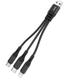 Универсальный кабель HOCO X47 3in1 на Micro-usb, Lightning, Type-C (0.25m) (3 цвета) 84184 фото 7