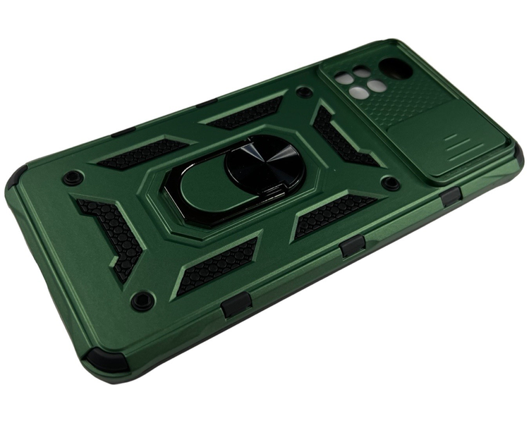 PC + TPU чехол Camshield armor для Poco X4 Pro 5G (на поко х4 про) зеленый 085928 фото