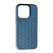 Чохол силіконовий Leather Case Weaving для iPhone 15 Pro синій 092400 фото 1