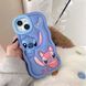 Чехол резиновый Lilo & Stitch case на iPhone 13 / голубой 098105 фото 2