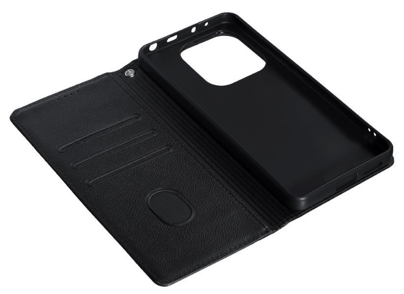 Чехол книжка Deluxe на Xiaomi Redmi Note 14 (4G) / черный 203270 фото