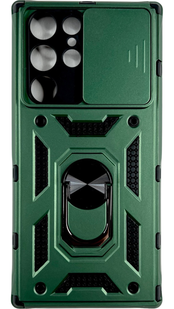 PC + TPU чохол Camshield armor для Samsung Galaxy S22 Ultra / зелений 086515 фото