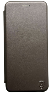 Кожаный чехол книжка Elegant book на Samsung Galaxy A23 (самсунг а23) серый 086367 фото