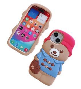 Силіконовий 3D чохол Paddington bear для iPhone 14 Pro Max 099521 фото