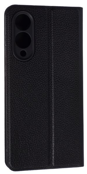 Шкіряний чохол книжка Fibra case на Samsung Galaxy S25 Edge / чорний 202472 фото