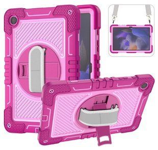 PC + TPU чохол Carbon Armor Tablet на планшет Samsung Galaxy Tab A9 (8.7") / малиновий 200896 фото