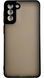TPU чехол накладка Matte Color Case для Samsung Galaxy S21 Plus черный 092201 фото 2