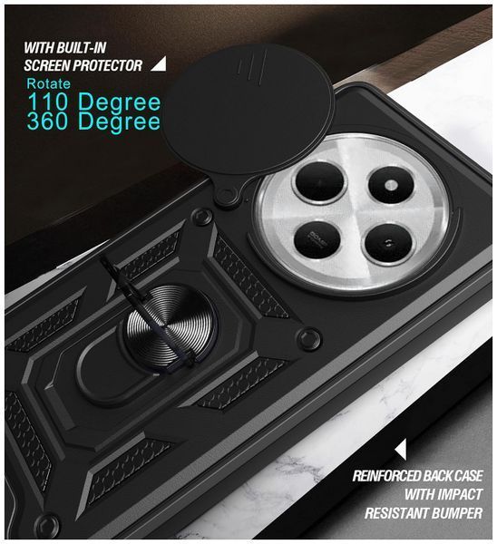 PC + TPU чохол Camshield Armor для Poco C75 / червоний 201238 фото