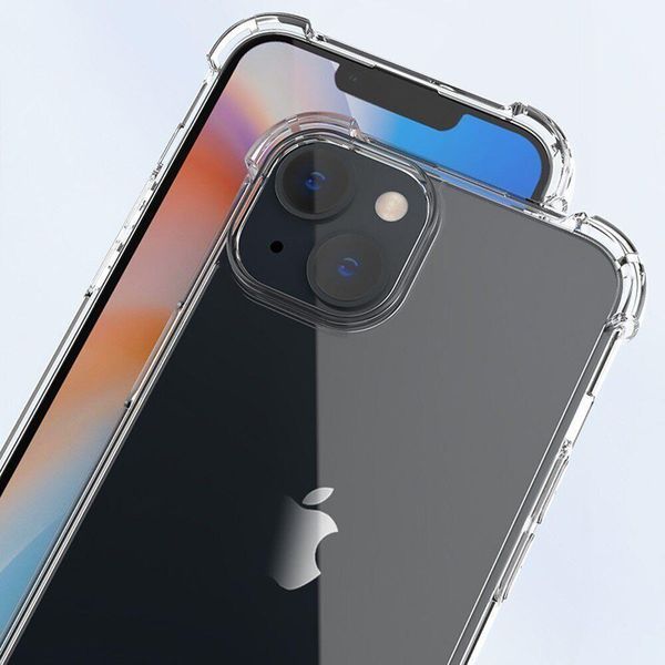 Чохол WXD силіконовий протиударний для Apple iPhone 14 (відкрита камера) / прозорий 100601 фото
