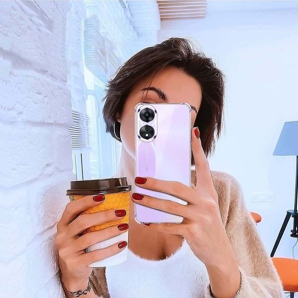Чехол WXD силиконовый противоударный на OPPO A58 (5G) / прозрачный 091494 фото