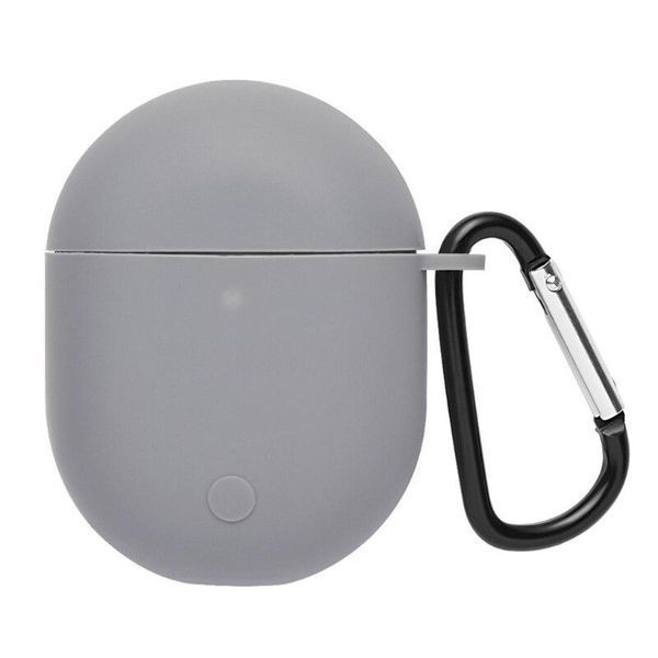 Силіконовий чохол із карабіном для Xiaomi Redmi Airdots 3 Pro сірий 90639 фото
