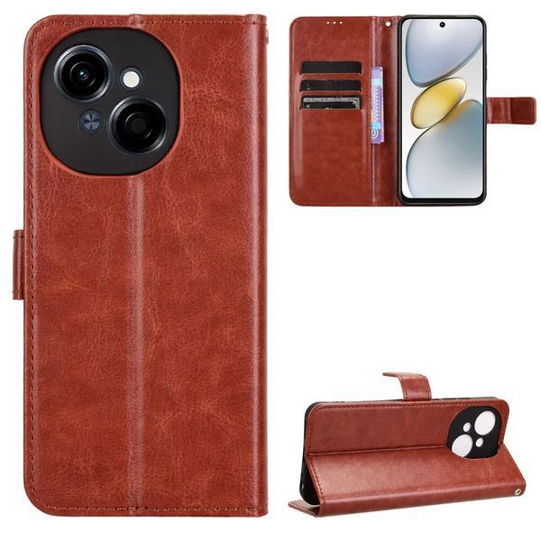 Чехол книжка Book case для Tecno Spark Go 1 / коричневый 097888 фото