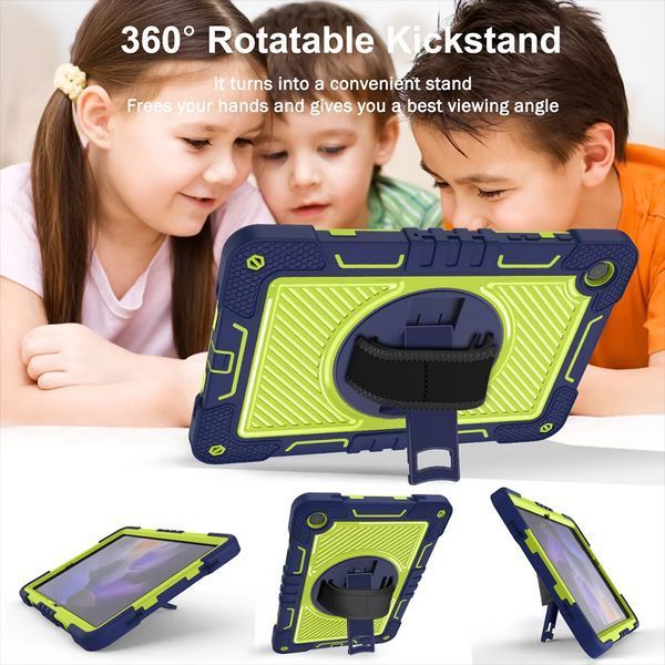 Чохол Carbon Armor Cover Tablet на Samsung Galaxy Tab A8 (X200 / X205) 10.5" / синій +зелений 097692 фото