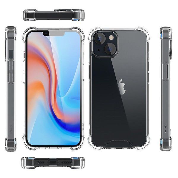Чохол WXD силіконовий протиударний для Apple iPhone 14 (відкрита камера) / прозорий 100601 фото
