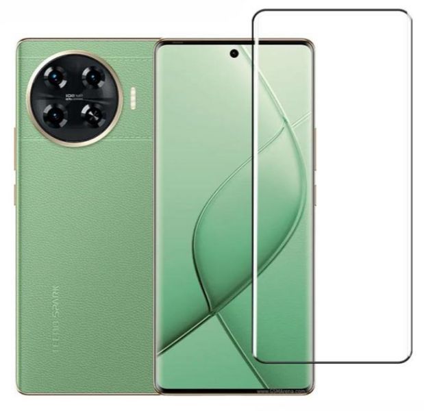 Защитное стекло для Tecno Spark 20 Pro Plus / (черный) 200635 фото