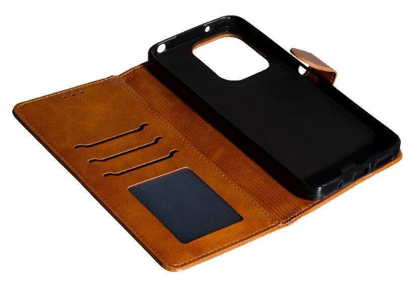 Шкіряний чохол-книжка Business Book на Poco M6 (4G) / brown 200350 фото