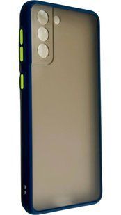 TPU чехол накладка Matte Color Case для Samsung Galaxy S21 Plus синий 092202 фото
