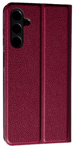 Шкіряний чохол книжка Fibra case на Samsung Galaxy M56 (5G) / бордовий 203141 фото