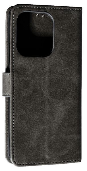Шкіряний чохол книжка Business Book на Xiaomi Redmi Note 13 (4G) / сірий 095934 фото