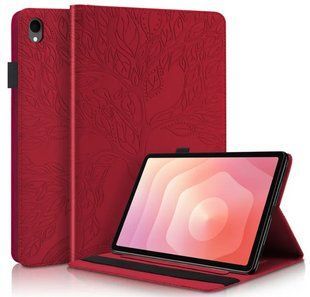 Чехол книжка Wood Book на планшет Samsung Galaxy Tab S11 (11") / красный 100843 фото