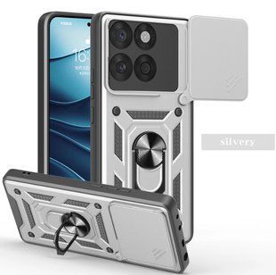 PC + TPU чохол Camshield Armor для Motorola G86 (5G)/сріблястий 100342 фото