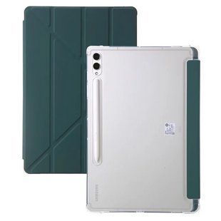 Чехол книжка Transparent Origami на Samsung Galaxy Tab S9 FE (10.9") / темно-зеленый 099902 фото