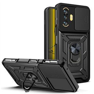 PC + TPU чохол Camshield armor для Tecno POVA 3 / чорний 089291 фото