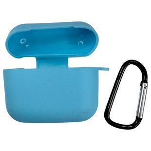 Силіконовий чохол із карабіном для AirPods 3 (2021) (на аїрбос 3) блакитний 084934 фото